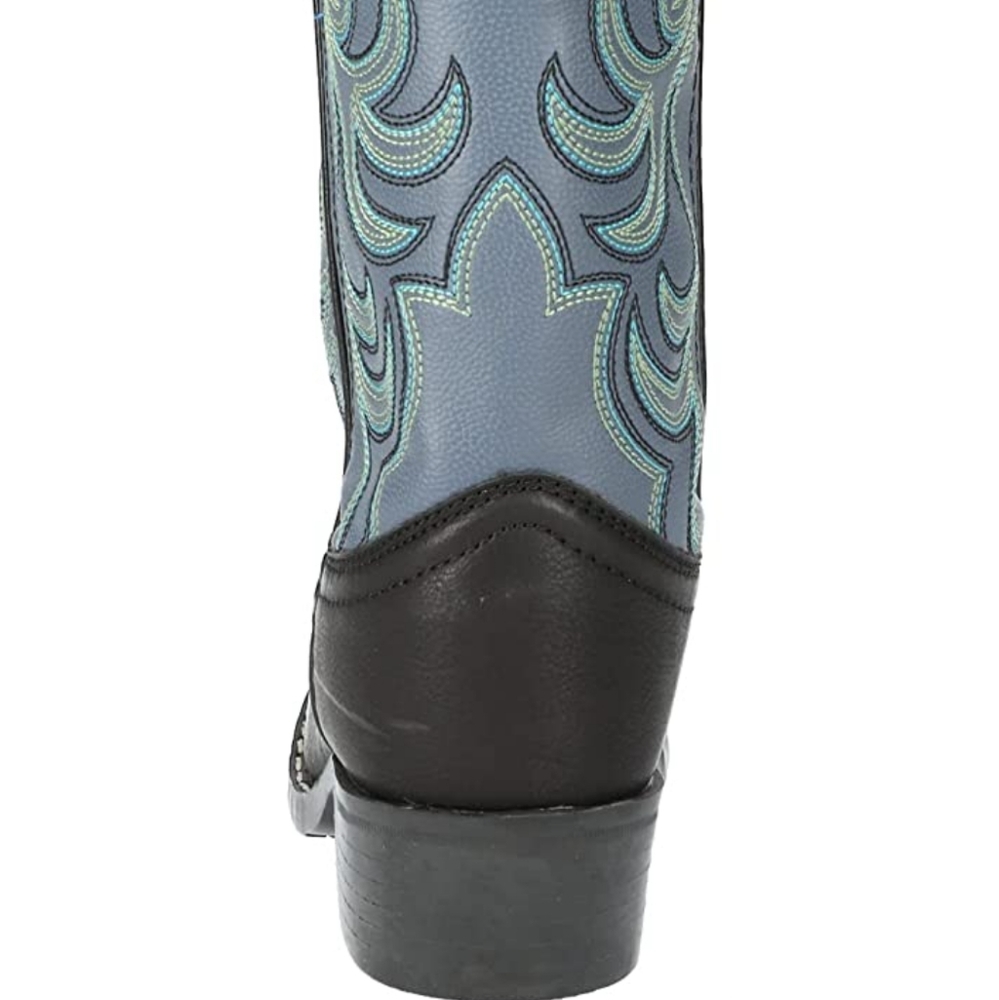 Smoky Boys Black/Blue Monterey Western Boots - Picture 5 of 7